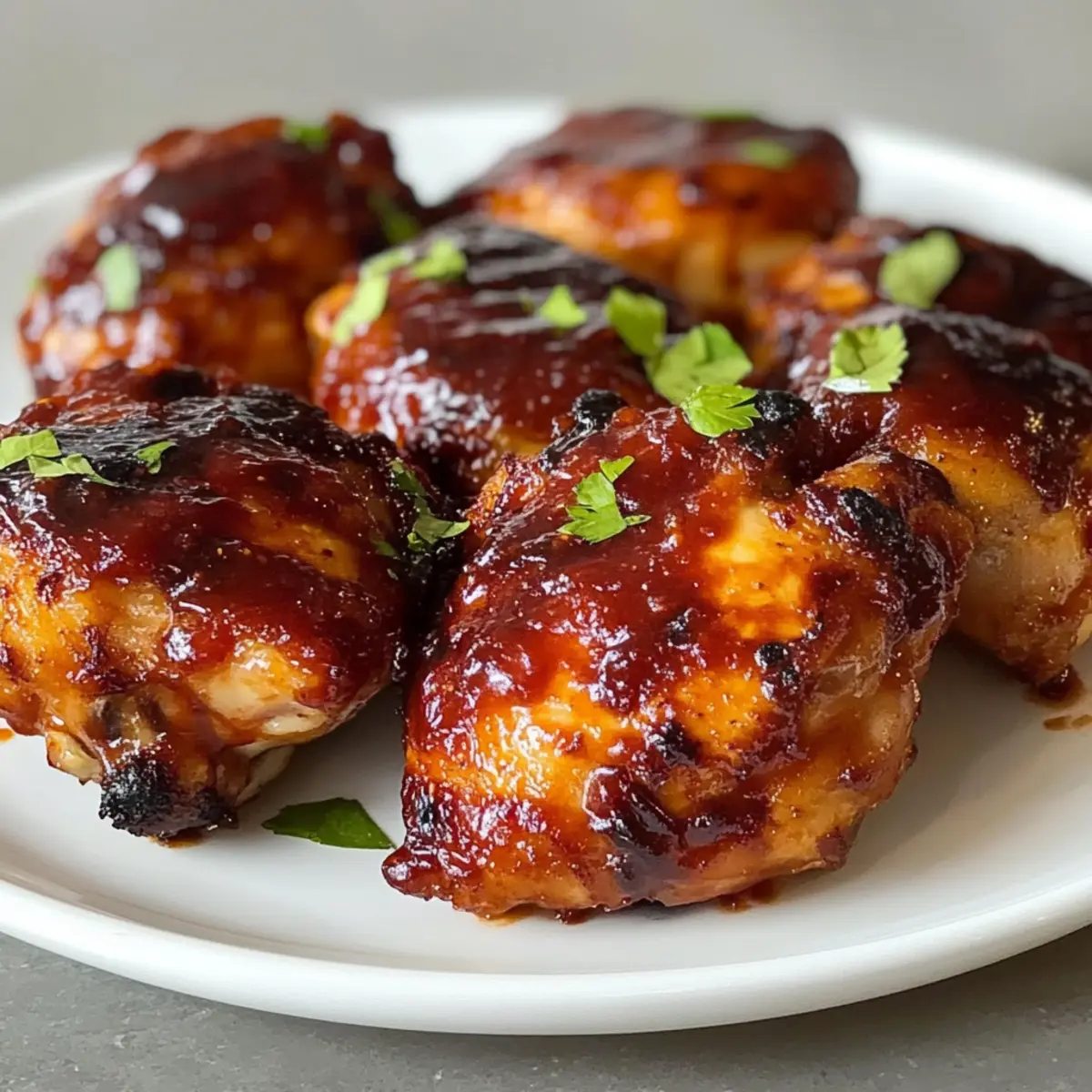 BBQ-Hähnchenschenkel aus der Heißluftfritteuse (Ninja Speedi) Rezept